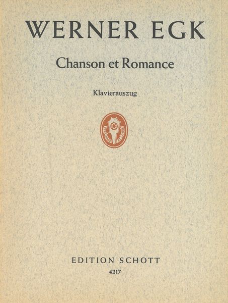 Chansons Et Romance : For Soprano and Piano.