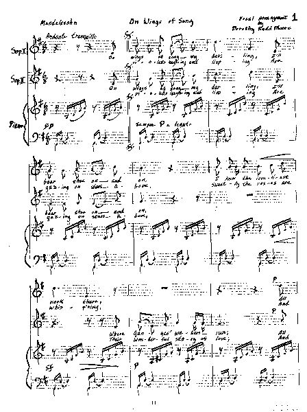 Three Songs : For Two Sopranos and Piano - Manuscript Edition.