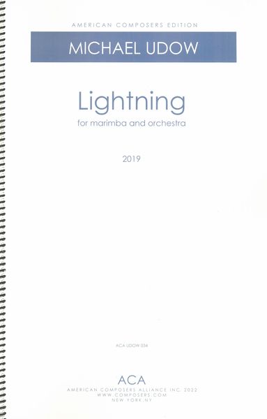 Lightning : For Marimba and Orchestra.