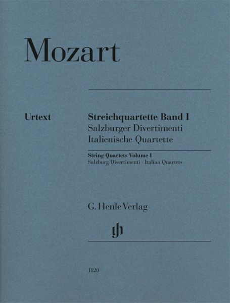 Streichquartette, Band I : Salzburger Divertimenti; Italianische Quartette.