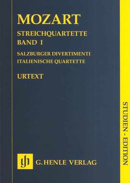 Streichquartette, Band I : Salzburger Divertimenti; Italienische Quartette.