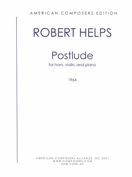 Postlude : For Horn, Violin and Piano (1964).