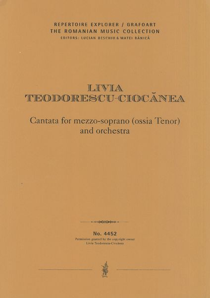 Mysterium Tremendum : Cantata For Mezzo (Or Tenor) and Orchestra.