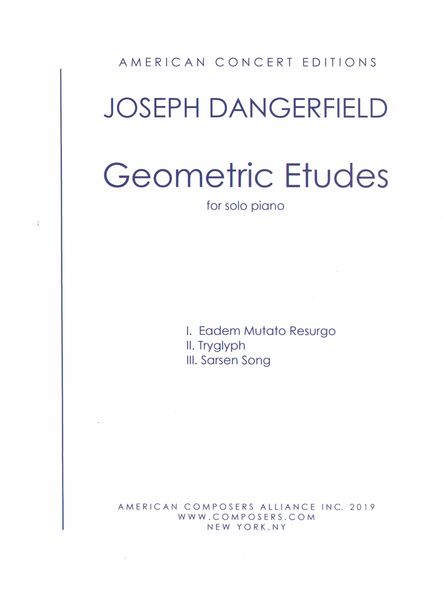 Geometric Etudes : For Solo Piano (2019).