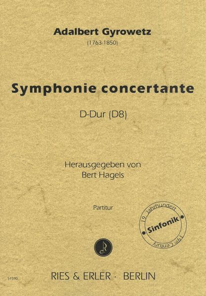 Symphonie Concertante D-Dur (D8) / edited by Bert Hagels.