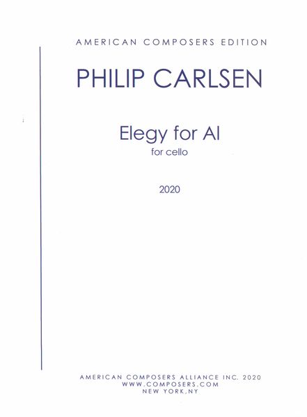 Elegy For Al : For Cello (2020).