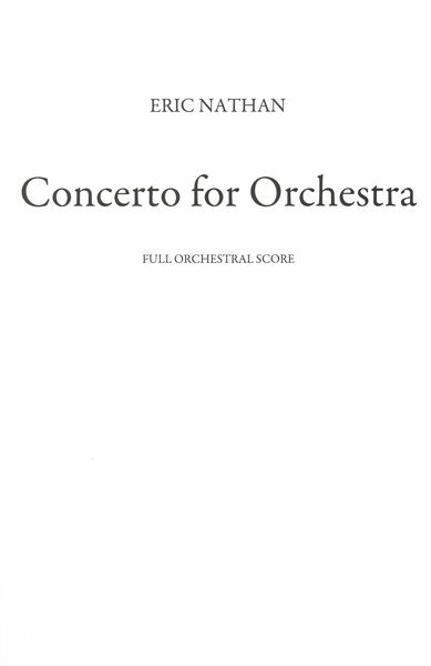 Concerto : For Orchestra (2019).