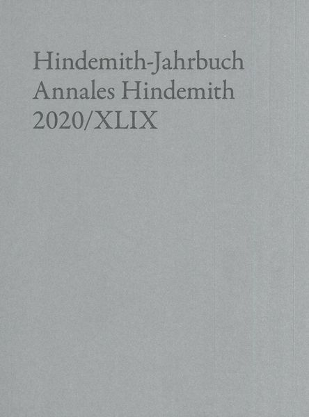 Hindemith - Jahrbuch, 2020/XLIX.