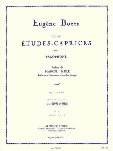 Douze Etudes-Caprices : Pour Saxophone.