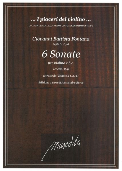 6 Sonate : Per Violino E B. C.