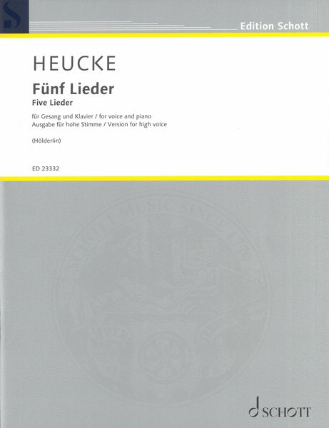 Fünf Lieder, Op. 99 : Version For High Voice and Piano (2019).