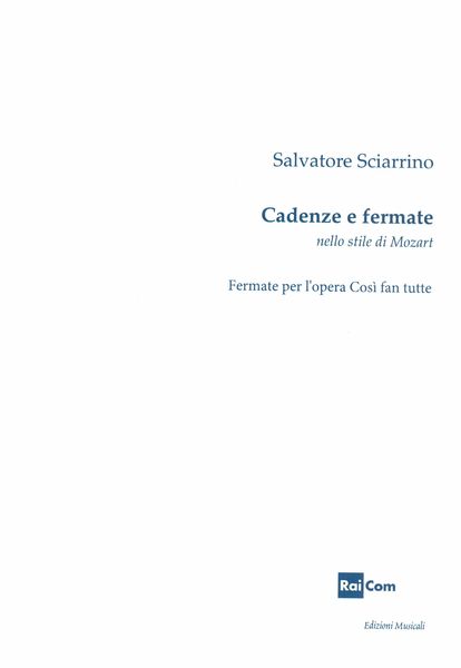 Cadenze E Fermate Nello Stile Di Mozart : Fermate Per I'opera Cosi Fan Tutte (1986).