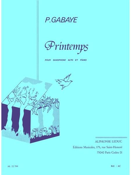 Printemps : For Alto Saxophone & Piano).