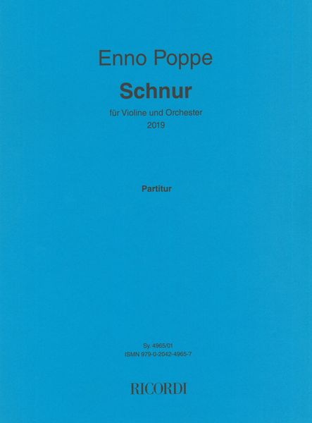 Schnur : Für Violine und Orchester (2019).