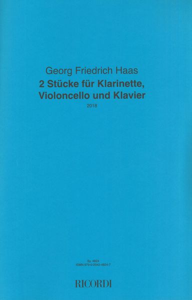 2 Stücke : Für Klarinette, Violoncello und Klavier (2018).