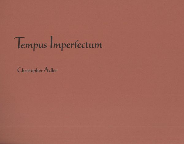 Tempus Imperfectum : For Classical Guitar and Harpsichord.