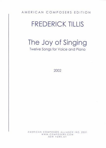 Joy of Singing : Twelve Songs For Voice and Piano (2002).