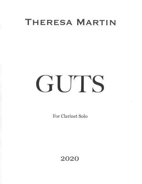 Guts : For Clarinet Solo (2020).