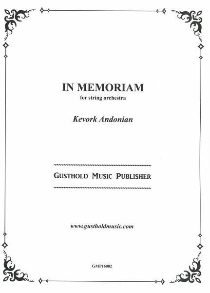 In Memoriam : For String Orchestra.