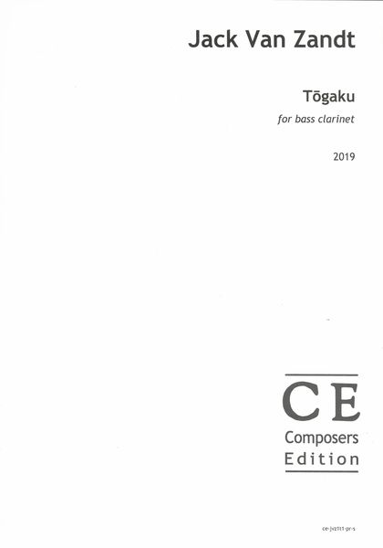 Togaku : For Bass Clarinet (2019).