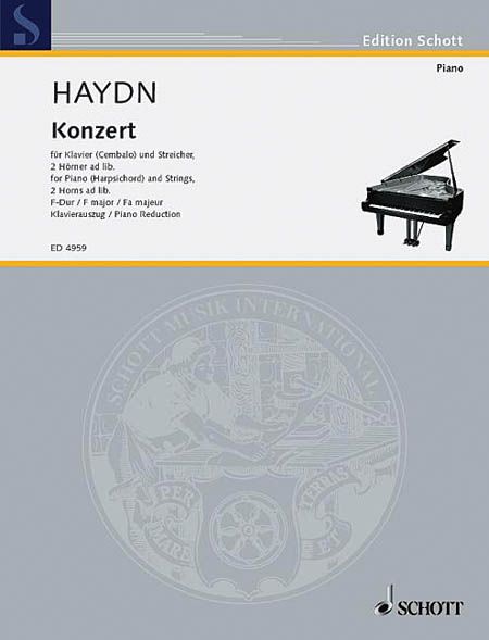 Piano Concerto In F Major, Hob. XVIII:3 : reduction For 2 Pianos Four Hands.