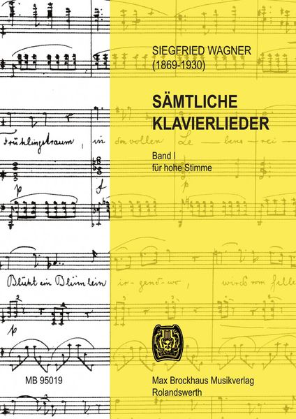 Sämtliche Klavierlieder, Band 1 : Für Hohe Stimme und Klavier.