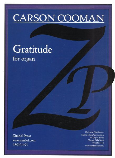 Gratitude, Op. 1383 : For Organ (2021).