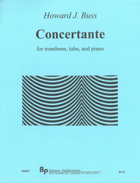 Concertante : For Trombone, Tuba and Piano.