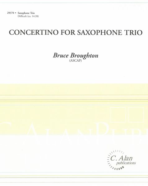 Concertino : For Saxophone Trio.