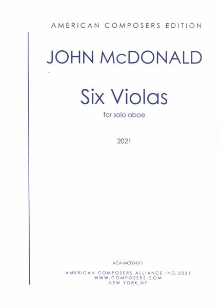 Six Violas, Op. 496a/496b : For Solo Oboe (2012).