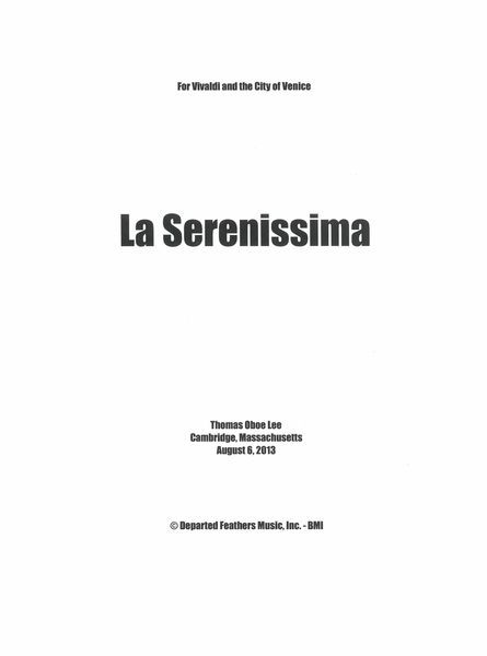 La Serenissima : For Double Wind Quintet (2013) [Download].