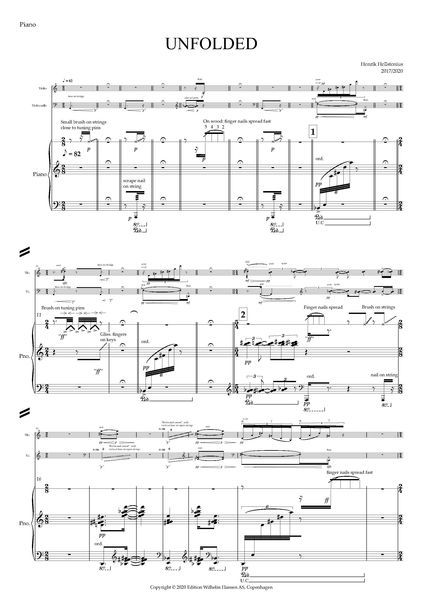 Unfolded : For Violin, Violoncello and Piano (2017/2020).