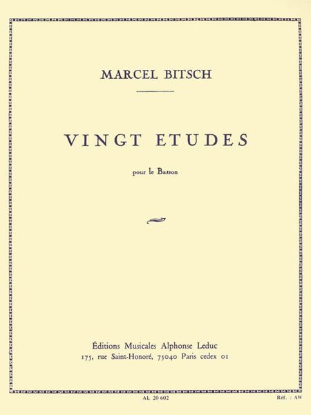 Vingt Etudes : For Bassoon.