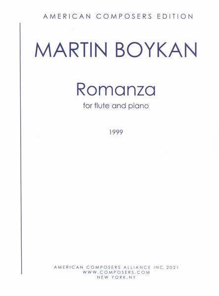 Romanza : For Flute and Piano (1999).