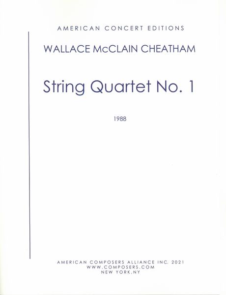 String Quartet No. 1 (1987-1988).