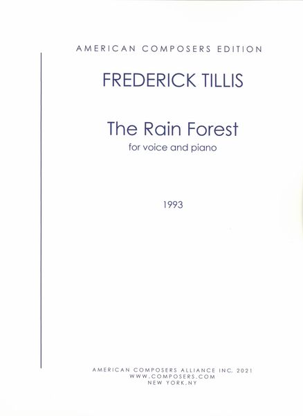 Rain Forest : For Voice and Piano (1993).