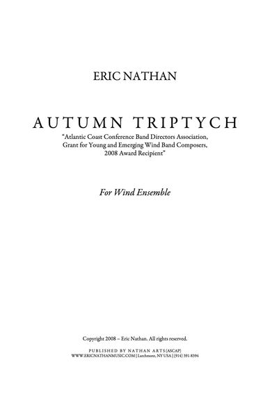 Autumn Triptych : For Wind Ensemble.