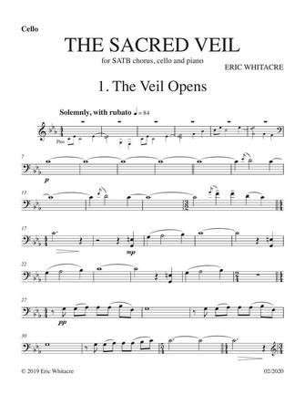 Sacred Veil : For SATB Choir, Cello and Piano.