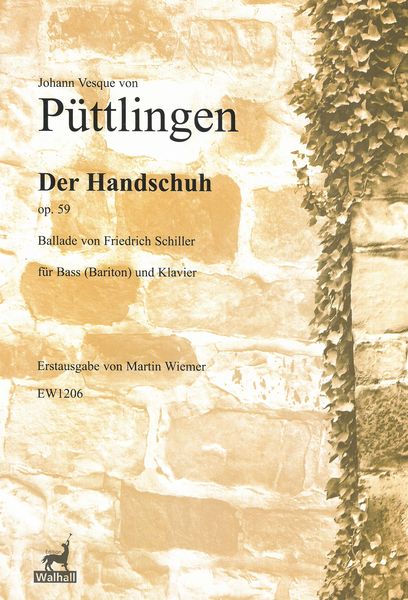 Handschuh, Op. 59 : Für Bass (Bariton) und Klavier / edited by Martin Wiemer.