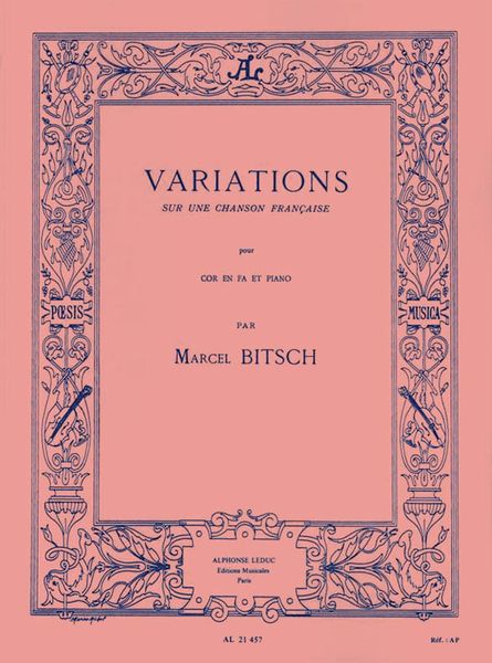 Variations Sur Un Chanson Francaise : For Horn and Piano.