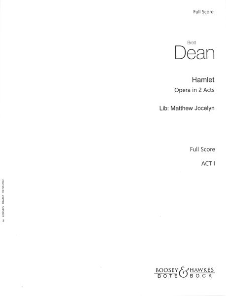 Hamlet : Opera In 2 Acts - Conductor Score In 2 Volumes.