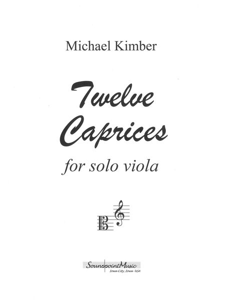 Twelve Caprices : For Solo Viola.