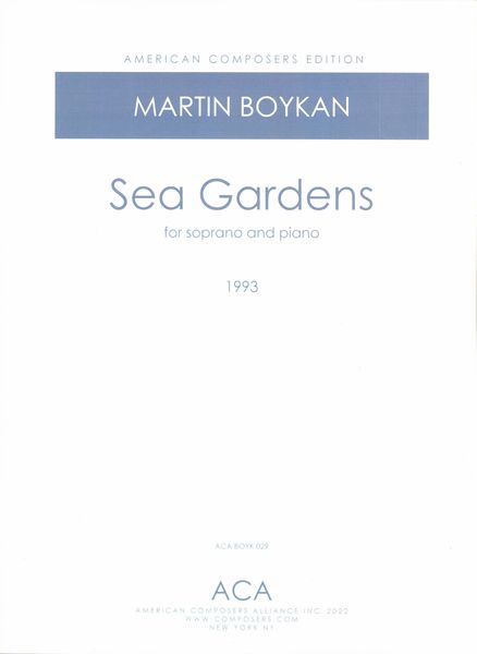 Sea Gardens : For Soprano and Piano (1993).