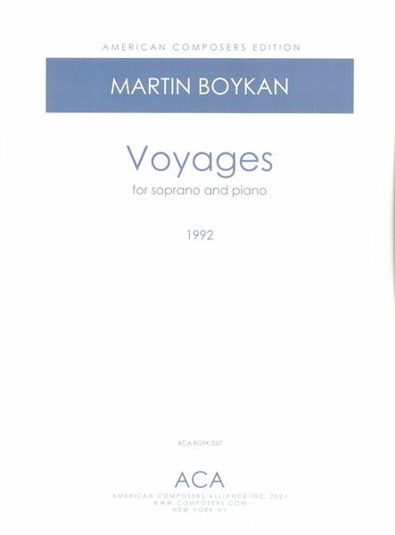 Voyages : For Soprano and Piano (1992).