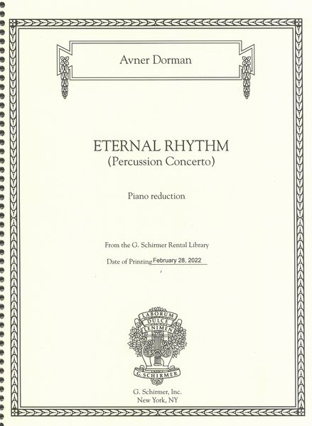 Eternal Rhythm (Percussion Concerto) - reduction For Percussion Soloist and Piano.