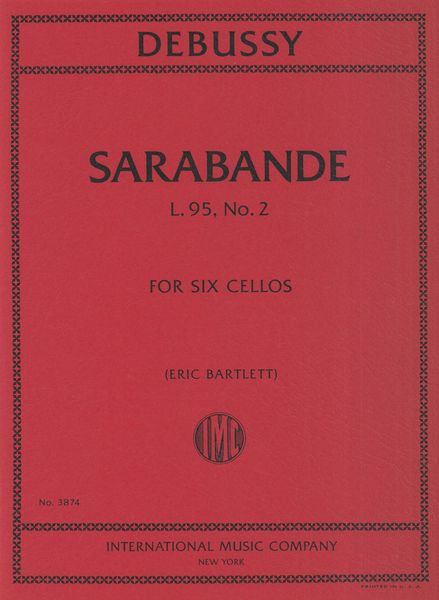 Sarabande, L. 95, No. 2 : For Six Cellos / arranged by Eric Bartlett.