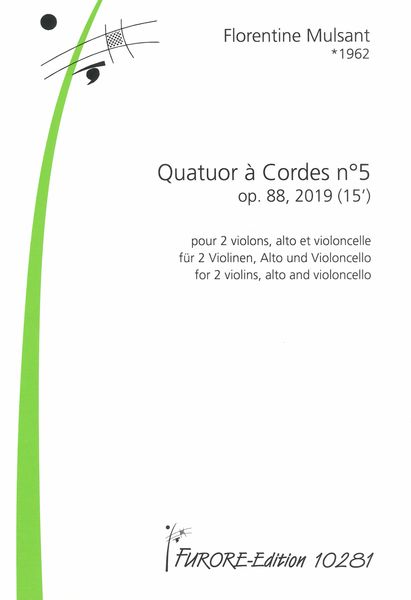 Quatuor A Cordes No. 5, Op. 88 (2019).