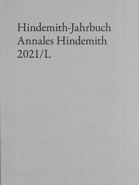 Hindemith - Jahrbuch, 2021/L.