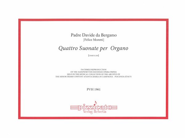 Quattro Suonate : Per Organo (Cfmp.R 1292).