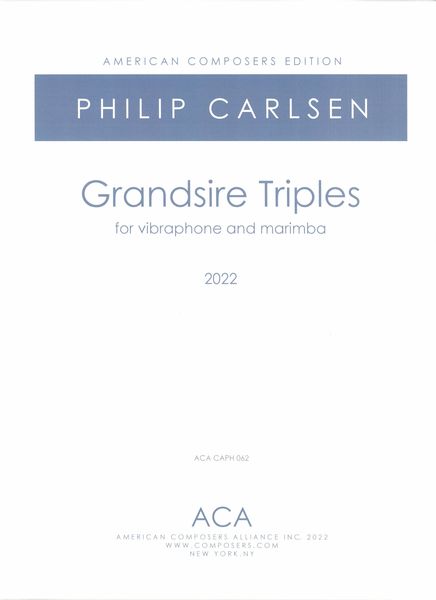 Grandsire Triples : For Vibraphone and Marimba (2022).